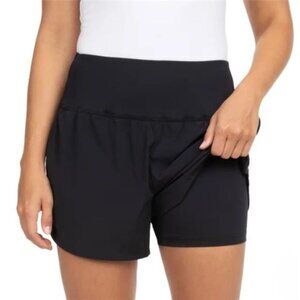 Spyder Women's (8-10) Woven Shorts (Black, Medium)